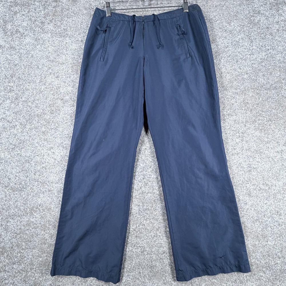 Nike Track Pants Women XS 0-2 Blue Workout Running Drawstring Waist Sportswear
